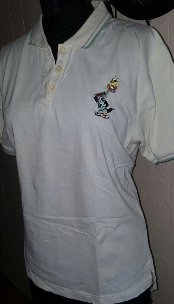 Warner Bros Sylvester Tweety Embroidered Polo
